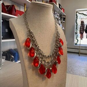 Elegant Red Statement Necklace
